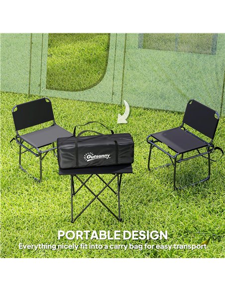 Outsunny 3-4 Man Tunnel Tent, Family Camping Tent with Porch, Bedroom and Living Area, Sewn in Groundsheet, 3000mm Waterproof, P - pic 156162 | FastDaddyshop