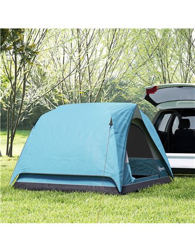 Outsunny 3-4 Person Camping Tent, Easy Set Up Waterproof Dome Tent with Sewn-in Groundsheet, Mesh Windows, Pocket and Hook for C