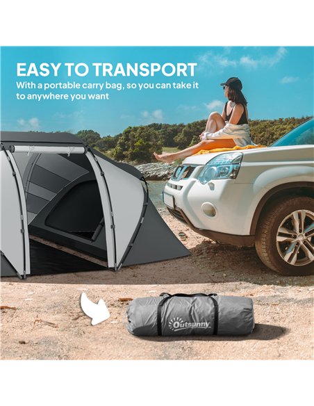 Outsunny 4-6 Man UV Protection Camping Tent - Charcoal Grey and White - pic 156196 | FastDaddyshop