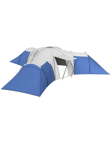 Outsunny 6-9 Man Tent with Bedrooms and Living Room, Accessories Included, Blue - pic 156201 | FastDaddyshop