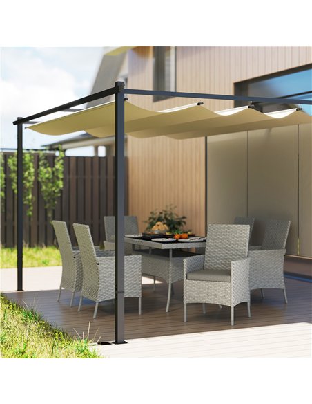 Outsunny Seven-Piece Rattan Dining Set - Grey - pic 156729 | FastDaddyshop