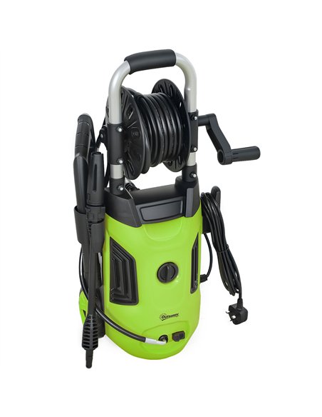 Outsunny 1800W High Pressure Washer, 150 Bar Pressure, 420 L/h Flow, Portable Power Washer Jet Wash Cleaner with Adjustable Nozz - pic 156993 | FastDaddyshop