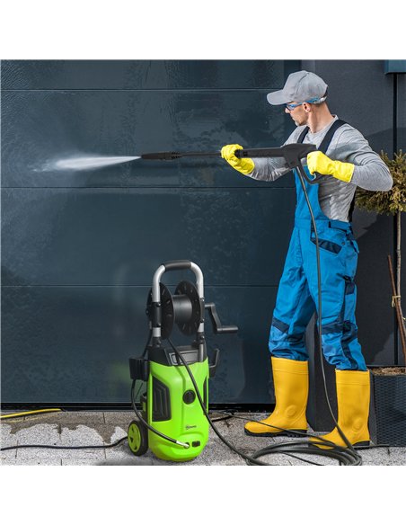 Outsunny 1800W High Pressure Washer, 150 Bar Pressure, 420 L/h Flow, Portable Power Washer Jet Wash Cleaner with Adjustable Nozz - pic 156994 | FastDaddyshop