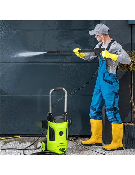 Outsunny 1800W High Pressure Washer, 150 Bar Pressure, 420 L/h Flow, Portable Electric Power Washer Jet Wash Cleaner with Adjust - pic 157003 | FastDaddyshop