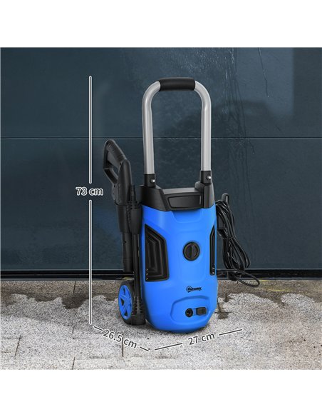 Outsunny 1800W High Pressure Washer, 150 Bar Pressure, 420 L/h Flow, Portable Power Washer Jet Wash Cleaner with Adjustable Nozz - pic 157013 | FastDaddyshop