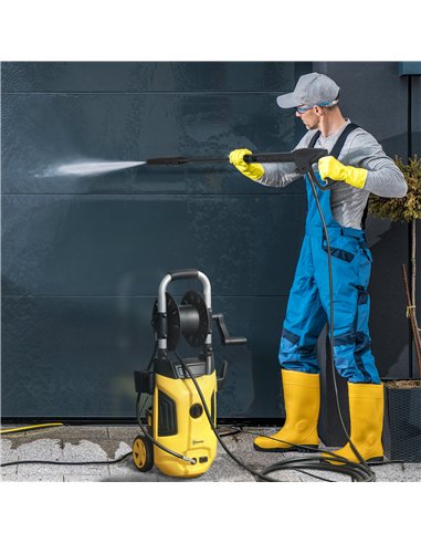 Outsunny 1800W High Pressure Washer, 150 Bar Pressure, 420 L/h Flow, Portable Power Washer Jet Wash Cleaner with Adjustable Nozz