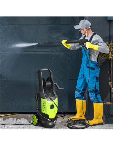 Outsunny 2200W High Pressure Washer, 170 Bar Pressure, 420 L/h Flow, Portable Electric Power Washer Jet Wash Cleaner with Adjust
