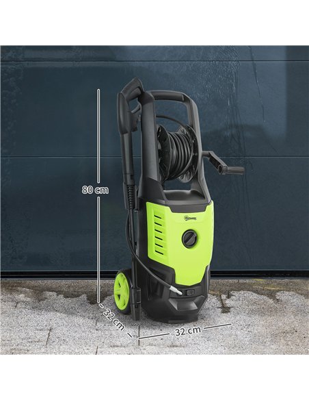 Outsunny 2200W High Pressure Washer, 170 Bar Pressure, 420 L/h Flow, Portable Electric Power Washer Jet Wash Cleaner with Adjust - pic 157031 | FastDaddyshop