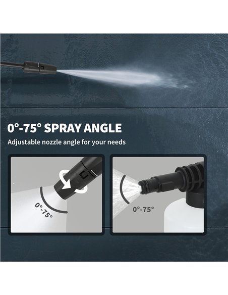 Outsunny 2200W High Pressure Washer, 170 Bar Pressure, 420 L/h Flow, Portable Electric Power Washer Jet Wash Cleaner with Adjust - pic 157033 | FastDaddyshop