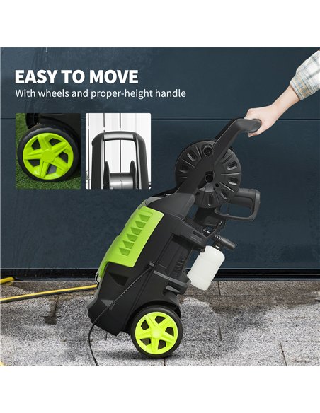 Outsunny 2200W High Pressure Washer, 170 Bar Pressure, 420 L/h Flow, Portable Electric Power Washer Jet Wash Cleaner with Adjust - pic 157036 | FastDaddyshop
