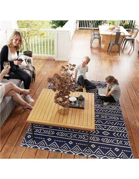 Outsunny Reversible Outdoor Rug with Carry Bag, Waterproof Plastic Straw Mat for Garden, Deck, RV, Picnic, Beach, Camping, 182 x - pic 157082 | FastDaddyshop