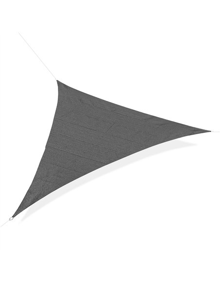 Outsunny 5x5m Triangle Sun Shade Sail Outdoor UV Protection HDPE Canopy w/ Steel Rings Ropes UV Block Outdoor Patio Shelter Grey - pic 157216 | FastDaddyshop