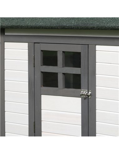 PawHut Chicken Coop Small Animal Pet Cage w/ Nesting Box Outdoor Run Wooden