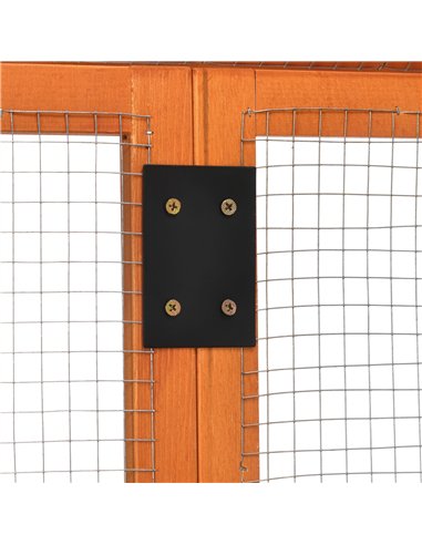 PawHut Large Chicken Run, Wooden Chicken coop, with Combinable Design - Wood Effect