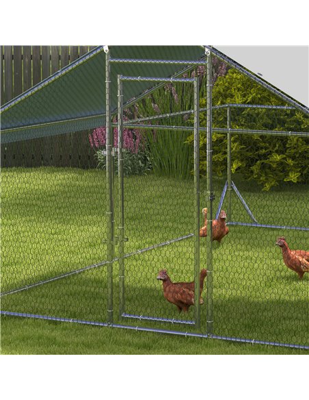 PawHut Walk-In Chicken Run, Hen House, with Roof, for Ducks, Chickens, Rabbits - pic 157415 | FastDaddyshop