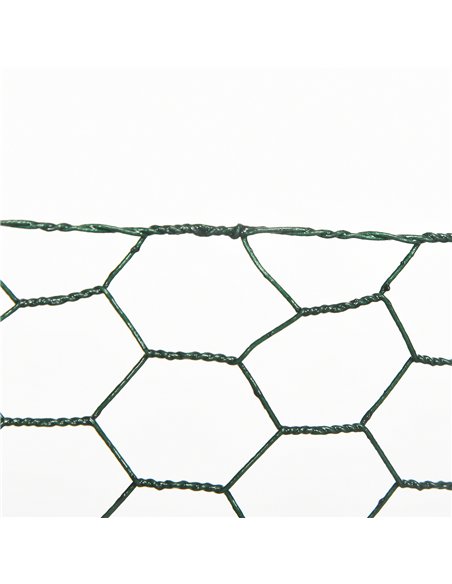PawHut 1m x 25m Chicken Wire Mesh, Foldable PVC Coated Welded Garden Fence, Roll Poultry Netting, for Rabbits, Ducks, Geese - Da - pic 157440 | FastDaddyshop