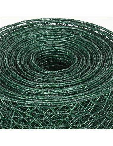 PawHut 1m x 25m Chicken Wire Mesh, Foldable PVC Coated Welded Garden Fence, Roll Poultry Netting, for Rabbits, Ducks, Geese - Da