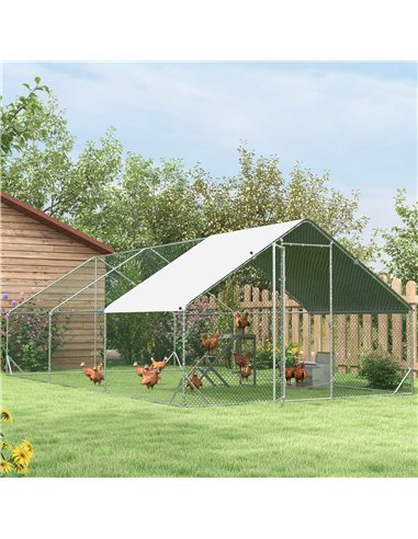 PawHut Wooden Chicken Coop Toy with Swing, Ladder, Platform, Grey