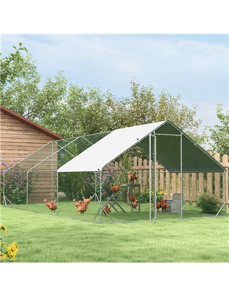 PawHut Wooden Chicken Coop Toy with Swing, Ladder, Platform, Grey - pic 157469 | FastDaddyshop