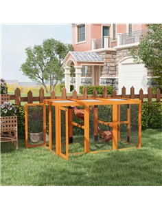 PawHut Wooden Chicken Coop with Combinable Design, for 1-3 Chickens 2