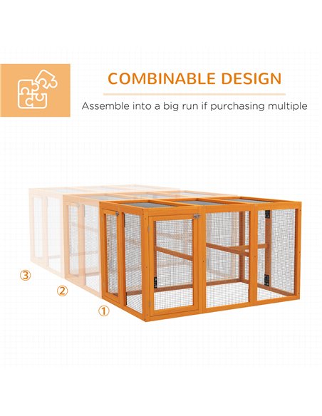PawHut Wooden Chicken Coop with Combinable Design, for 1-3 Chickens - pic 157493 | FastDaddyshop
