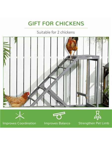 PawHut Walk In Chicken Run with Chicken Activity Shelf and Cover, 3 x 2 x 2m - pic 157521 | FastDaddyshop