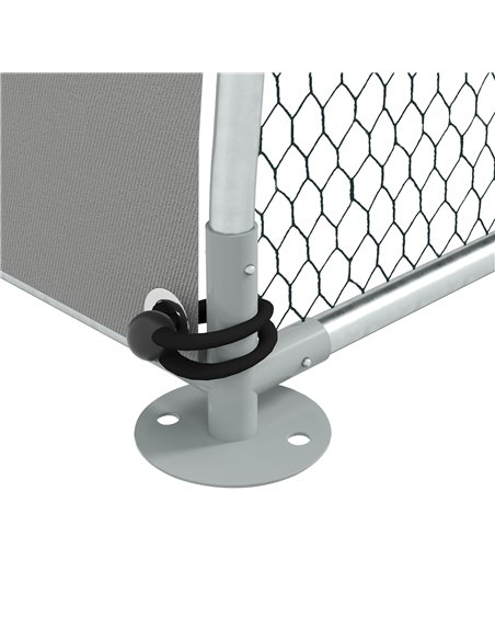 PawHut Galvanised Outdoor Chicken Coop with Cover, for 4-6 Chickens, Hens, Ducks, Rabbits, 3 x 1.9 x 2.2m - Silver Tone - pic 157613 | FastDaddyshop