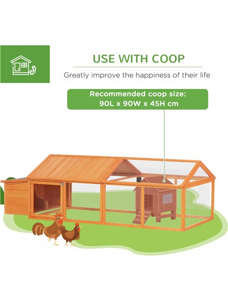 PawHut Wooden Chicken Coop with Nesting Box, Openable Roof, for 4-8 Chickens - pic 157628 | FastDaddyshop