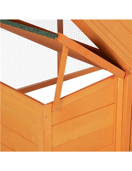 PawHut Wooden Chicken Coop with Nesting Box, Openable Roof, for 4-8 Chickens - pic 157630 | FastDaddyshop