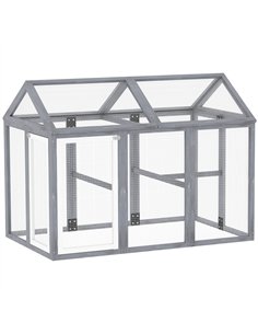 PawHut Large Chicken Run, Wooden Chicken coop, with Combinable Design - Wood Effect