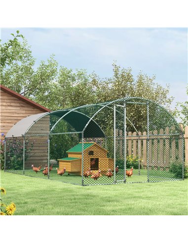 PawHut Wooden Chicken Coop with Nesting Boxes, Tray, for 2-4 Chickens, Yellow