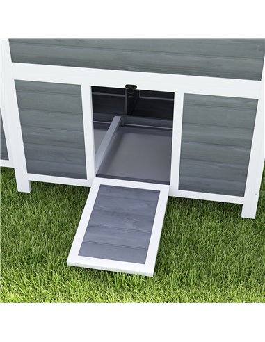 PawHut Wooden Chicken Coop with Nesting Box, Slide-Out Tray, Perches, for 4-6 Chickens, 100 x 86 x 100cm