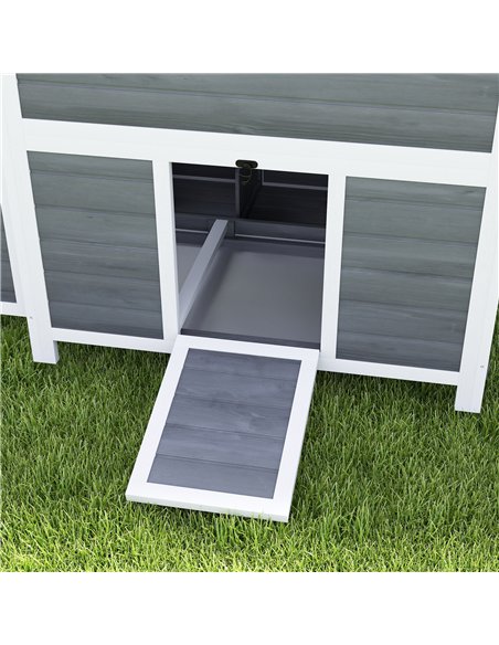 PawHut Wooden Chicken Coop with Nesting Box, Slide-Out Tray, Perches, for 4-6 Chickens, 100 x 86 x 100cm - pic 157703 | FastDaddyshop