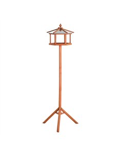 PawHut Wooden Bird Table for the garden Feeding Station, 153Hcm