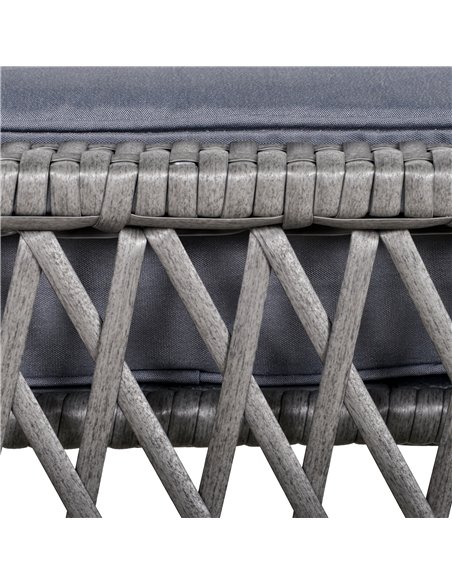 Outsunny 2 Seater Patio PE Rattan Bistro Set, Outdoor Wicker Coffee Table Armrest Chairs Conversation Furniture w/ Cushion, Grey - pic 15779 | FastDaddyshop