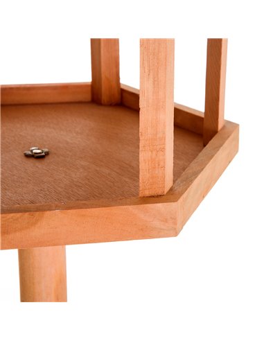 PawHut Wooden Bird Table for the garden Feeding Station, 153Hcm