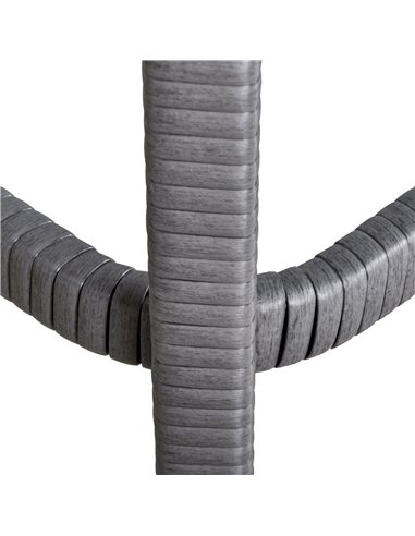 Outsunny 2 Seater Patio PE Rattan Bistro Set, Outdoor Wicker Coffee Table Armrest Chairs Conversation Furniture w/ Cushion, Grey
