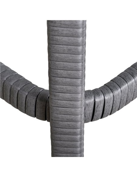 Outsunny 2 Seater Patio PE Rattan Bistro Set, Outdoor Wicker Coffee Table Armrest Chairs Conversation Furniture w/ Cushion, Grey - pic 15780 | FastDaddyshop