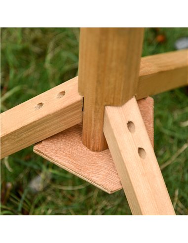 PawHut Wooden Bird Table Freestanding Feeding  Station for Garden Outside ,139H cm, Natural