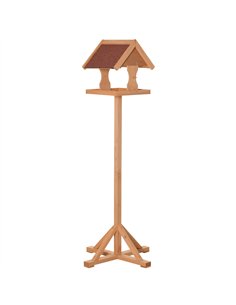 PawHut Wooden Bird Table Wild Bird Feeding Station Freestanding Feeder for Garden Outdoor 55 x 55 x 144cm