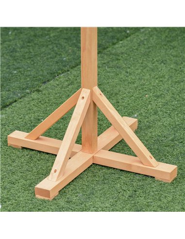 PawHut Wooden Bird Table Wild Bird Feeding Station Freestanding Feeder for Garden Outdoor 55 x 55 x 144cm