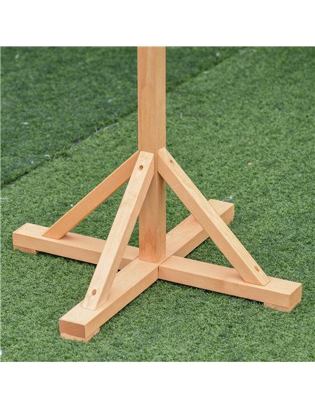 PawHut Wooden Bird Table Wild Bird Feeding Station Freestanding Feeder for Garden Outdoor 55 x 55 x 144cm - pic 157820 | FastDaddyshop