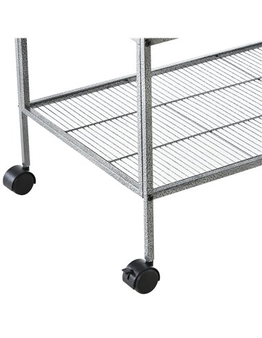 PawHut Large Bird Cage Parrot Cage with Divider, Slide Tray for Finch Canaries Parakeets Cockatiels, 95 x 45.5 x 102 cm