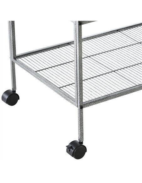 PawHut Large Bird Cage Parrot Cage with Divider, Slide Tray for Finch Canaries Parakeets Cockatiels, 95 x 45.5 x 102 cm - pic 157837 | FastDaddyshop