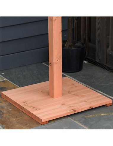 PawHut Wooden Bird Table Bird Feeding Station Playstand with Roof 130Hcm for Outdoor Brown