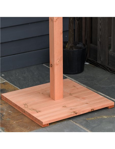 PawHut Wooden Bird Table Bird Feeding Station Playstand with Roof 130Hcm for Outdoor Brown - pic 157847 | FastDaddyshop