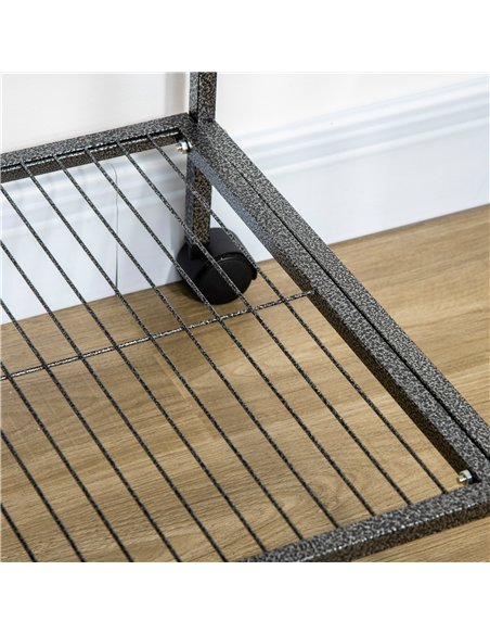 PawHut Large Bird Cage Budgie Cage with Stand, Storage Shelf, Wood Perch for Parrot Canary Parakeet Cockatiels, 81 x 48 x 162.5  - pic 157901 | FastDaddyshop