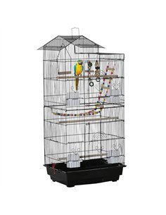 PawHut Bird Cage for Budgies, Finches, Canaries w/ Accessories, Toys, Tray