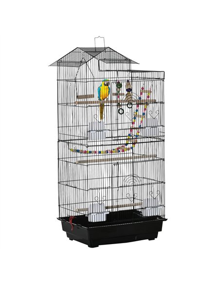 PawHut Bird Cage for Budgies, Finches, Canaries w/ Accessories, Toys, Tray - pic 157902 | FastDaddyshop