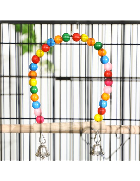 PawHut Large Bird Cage Budgie Cage with Stand, Toys, Wheels, Accessories, Storage Shelf for Canaries, Finches, Lovebirds, Parake - pic 157936 | FastDaddyshop